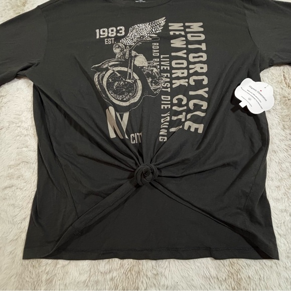 Organic Generation Graphic Tee Black Motorcycle NYC Graphic Shirt L - Picture 5 of 10